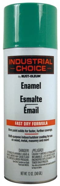 Rust-Oleum - Safety Green, Enamel Spray Paint - 8 to 12 Sq Ft per Can, 12 oz Container - Exact Tooling