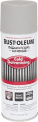 Rust-Oleum - Silver, Galvanizing Spray Paint - 8 to 12 Sq Ft per Can, 14 oz Container, Use on Bridges, Ducts, Fences, Production Welds, Tanks, Touch-Up & Repair to Damaged Galvanized Steel, Trailers, Utility Towers, Vehicles - Exact Tooling