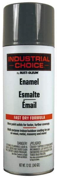 Rust-Oleum - Universal Gray, Gloss, Enamel Spray Paint - 8 to 12 Sq. Ft. per Can, 16 Ounce Container, Use on Drums, Equipment and Color Coding, Furniture, Ladders, Lockers, Motors, Stenciling, Tools - Exact Tooling