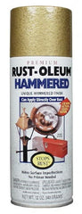 Rust-Oleum - Black, Hammered, Enamel Spray Paint - 20 Sq Ft per Can, 12 oz Container - Exact Tooling