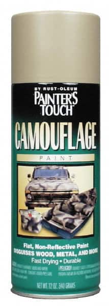 Rust-Oleum - Army Green, Flat, Camouflage Spray Paint - 8 to 10 Sq Ft per Can, 16 oz Container, Use on Camouflage Paint - Exact Tooling