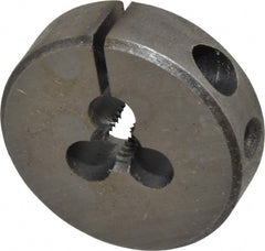 Made in USA - #6-40 UNF Thread, 13/16" Outside Diam High Speed Steel Round Die - 1/4" Thick, Right Hand Thread, Adjustable - Exact Tooling