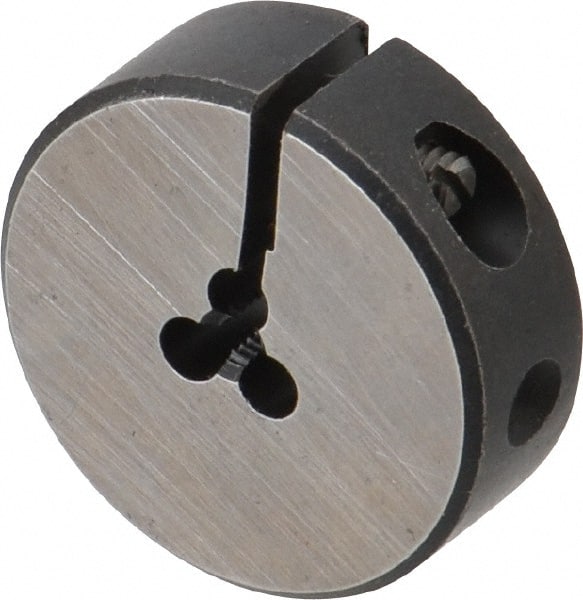 Made in USA - #4-40 UNC Thread, 1" Outside Diam High Speed Steel Round Die - 3/8" Thick, Right Hand Thread, Adjustable - Exact Tooling