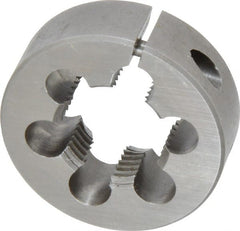 Made in USA - 3/4-16 UNF Thread, 1-1/2" Outside Diam High Speed Steel Round Die - 1/2" Thick, Right Hand Thread, Adjustable - Exact Tooling