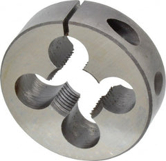 Made in USA - 3/4-16 UNF Thread, 2" Outside Diam High Speed Steel Round Die - 5/8" Thick, Right Hand Thread, Adjustable - Exact Tooling