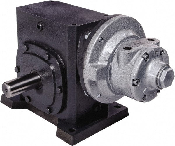 Gast - 1.7 hp Reversible Base Air Actuated Motor - 60:1 Gear Ratio, 50 Max RPM, 2-3/4" Shaft Length, 1-1/4" Shaft Diam - Exact Tooling