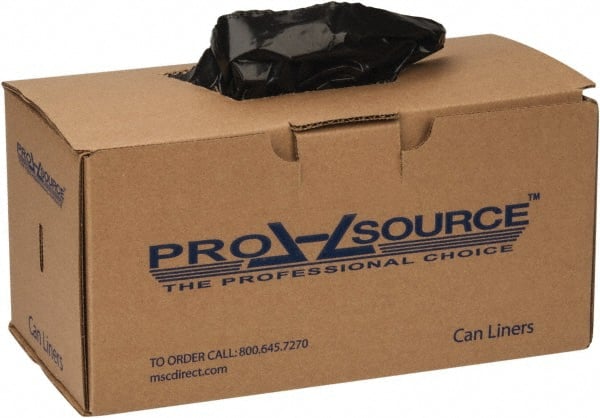 PRO-SOURCE - 20 Gal Capacity, 1 mil Thick, Household/Office Trash Bags - Linear Low-Density Polyethylene (LLDPE), Roll Dispenser, Black - Exact Tooling