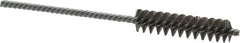 Made in USA - 3/8" Diam Helical Stainless Steel Tube Brush - Double Spiral, 0.005" Filament Diam, 1-1/2" Brush Length, 4" OAL, 1/8" Diam Galvanized Steel Shank - Exact Tooling