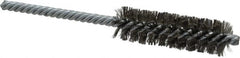 Made in USA - 3/4" Diam Helical Stainless Steel Tube Brush - Double Spiral, 0.006" Filament Diam, 2-1/2" Brush Length, 5-1/2" OAL, 0.237" Diam Galvanized Steel Shank - Exact Tooling