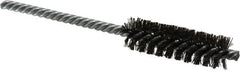 Made in USA - 5/8" Diam Helical Steel Tube Brush - Double Spiral, 0.005" Filament Diam, 2" Brush Length, 5" OAL, 0.208" Diam Galvanized Steel Shank - Exact Tooling