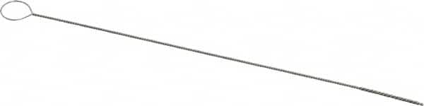 PRO-SOURCE - 1/2" Long x 1/32" Diam Stainless Steel Twisted Wire Bristle Brush - Single Spiral, 4" OAL, 0.003" Wire Diam, 0.024" Shank Diam - Exact Tooling
