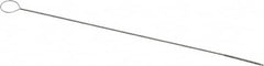 PRO-SOURCE - 1/2" Long x 1/32" Diam Stainless Steel Twisted Wire Bristle Brush - Single Spiral, 4" OAL, 0.003" Wire Diam, 0.024" Shank Diam - Exact Tooling