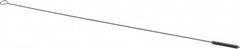 Made in USA - 1-1/2" Long x 1/4" Diam Stainless Steel Twisted Wire Bristle Brush - Double Spiral, 18" OAL, 0.003" Wire Diam, 0.091" Shank Diam - Exact Tooling