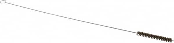 PRO-SOURCE - 4" Long x 1/2" Diam Horsehair Bristle Brush - Single Spiral, 26" OAL, 0.012" Filament Diam, 0.11" Shank Diam - Exact Tooling