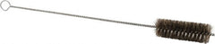 PRO-SOURCE - 4-1/2" Long x 1-1/2" Diam Horsehair Bristle Brush - Single Spiral, 40-1/2" OAL, 0.004" Filament Diam, 0.187" Shank Diam - Exact Tooling