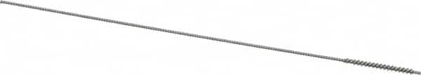 Made in USA - 1.5mm Diam Helical Stainless Steel Tube Brush - Single Spiral, 0.003" Filament Diam, 5/8" Brush Length, 4" OAL, 0.032" Diam Stainless Steel Shank - Exact Tooling