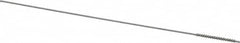 Made in USA - 1.5mm Diam Helical Stainless Steel Tube Brush - Single Spiral, 0.003" Filament Diam, 5/8" Brush Length, 4" OAL, 0.032" Diam Stainless Steel Shank - Exact Tooling