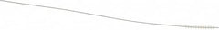 Made in USA - 0.068" Diam Helical Nylon Tube Brush - 0.008" Filament Diam, 1/2" Brush Length, 4" OAL, 0.016" Diam Stainless Steel Shank - Exact Tooling