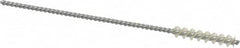 Made in USA - 3/16" Diam Helical Nylon Tube Brush - 0.008" Filament Diam, 1" Brush Length, 4" OAL, 0.085" Diam Galvanized Steel Shank - Exact Tooling