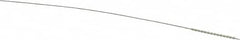 Made in USA - 1mm Diam Helical Nylon Tube Brush - 0.008" Filament Diam, 5/8" Brush Length, 4" OAL, 0.016" Diam Stainless Steel Shank - Exact Tooling