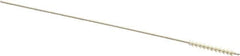 Made in USA - 2.5mm Diam Helical Nylon Tube Brush - 0.008" Filament Diam, 3/4" Brush Length, 4" OAL, 0.043" Diam Stainless Steel Shank - Exact Tooling