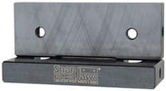 Snap Jaws - 4" Wide x 1.155" High x 0.55" Thick, Flat/No Step Vise Jaw - Hard, Steel, Fixed Jaw, Compatible with 4" Vises - Exact Tooling