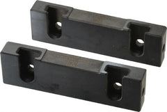 Snap Jaws - 4" Wide x 1.155" High x 0.55" Thick, Step Vise Jaw - Hard, Steel, Fixed Jaw, Compatible with 4" Vises - Exact Tooling