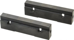 Snap Jaws - 4" Wide x 1.155" High x 0.55" Thick, Step Vise Jaw - Hard, Steel, Fixed Jaw, Compatible with 4" Vises - Exact Tooling