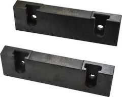 Snap Jaws - 6" Wide x 1.53" High x 0.73" Thick, Flat/No Step Vise Jaw - Hard, Steel, Fixed Jaw, Compatible with 6" Vises - Exact Tooling