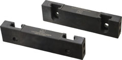 Snap Jaws - 6" Wide x 1.53" High x 0.73" Thick, Step Vise Jaw - Hard, Steel, Fixed Jaw, Compatible with 6" Vises - Exact Tooling