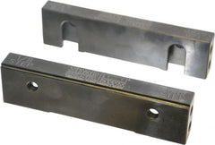 Snap Jaws - 6" Wide x 1.53" High x 0.73" Thick, Step Vise Jaw - Hard, Steel, Fixed Jaw, Compatible with 6" Vises - Exact Tooling