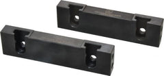 Snap Jaws - 6" Wide x 1.53" High x 0.73" Thick, Step Vise Jaw - Hard, Steel, Fixed Jaw, Compatible with 6" Vises - Exact Tooling