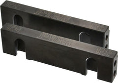 Snap Jaws - 6" Wide x 1.53" High x 0.73" Thick, Step Vise Jaw - Hard, Steel, Fixed Jaw, Compatible with 6" Vises - Exact Tooling