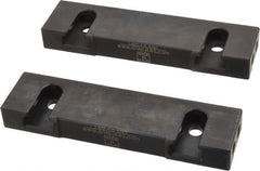 Snap Jaws - 6" Wide x 1.53" High x 0.73" Thick, Step Vise Jaw - Hard, Steel, Fixed Jaw, Compatible with 6" Vises - Exact Tooling