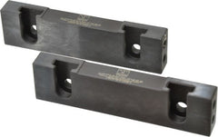Snap Jaws - 6" Wide x 1.53" High x 0.73" Thick, Step Vise Jaw - Hard, Steel, Fixed Jaw, Compatible with 6" Vises - Exact Tooling