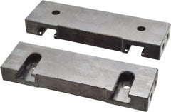 Snap Jaws - 6" Wide x 1-3/4" High x 3/4" Thick, Flat/No Step Vise Jaw - Soft, Steel, Fixed Jaw, Compatible with 6" Vises - Exact Tooling