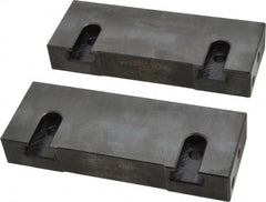 Snap Jaws - 6" Wide x 2-1/4" High x 1" Thick, Flat/No Step Vise Jaw - Soft, Steel, Fixed Jaw, Compatible with 6" Vises - Exact Tooling