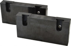 Snap Jaws - 6" Wide x 3" High x 1" Thick, Flat/No Step Vise Jaw - Soft, Steel, Fixed Jaw, Compatible with 6" Vises - Exact Tooling