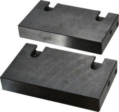 Snap Jaws - 6" Wide x 3-1/2" High x 1" Thick, Flat/No Step Vise Jaw - Soft, Steel, Fixed Jaw, Compatible with 6" Vises - Exact Tooling