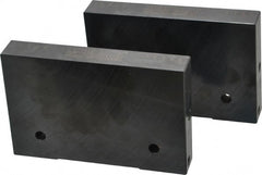 Snap Jaws - 6" Wide x 4" High x 1" Thick, Flat/No Step Vise Jaw - Soft, Steel, Fixed Jaw, Compatible with 6" Vises - Exact Tooling