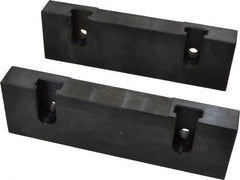 Snap Jaws - 8" Wide x 2-1/2" High x 1" Thick, Flat/No Step Vise Jaw - Soft, Steel, Fixed Jaw, Compatible with 8" Vises - Exact Tooling