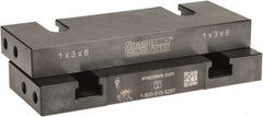 Snap Jaws - 8" Wide x 3" High x 1" Thick, Flat/No Step Vise Jaw - Soft, Steel, Fixed Jaw, Compatible with 8" Vises - Exact Tooling