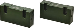 Snap Jaws - 4" Wide x 2" High x 1" Thick, Flat/No Step Vise Jaw - Soft, Aluminum, Fixed Jaw, Compatible with 4" Vises - Exact Tooling