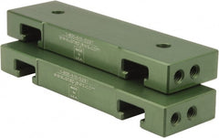 Snap Jaws - 6" Wide x 1-3/4" High x 3/4" Thick, Flat/No Step Vise Jaw - Soft, Aluminum, Fixed Jaw, Compatible with 6" Vises - Exact Tooling