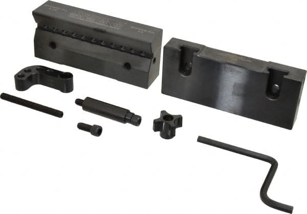 Snap Jaws - 6" Wide x 3-1/8" High x 1" Thick, V-Groove Vise Jaw - Steel, Fixed Jaw, Compatible with 6" Vises - Exact Tooling
