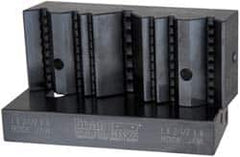 Snap Jaws - 6" Wide x 1-1/8" High x 1/16" Thick, V-Groove Vise Jaw - Steel, Fixed Jaw, Compatible with 6" Vises - Exact Tooling