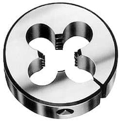 Interstate - 2-14 Thread, 3" Outside Diam High Speed Steel Round Die - Right Hand Thread, Adjustable - Exact Tooling