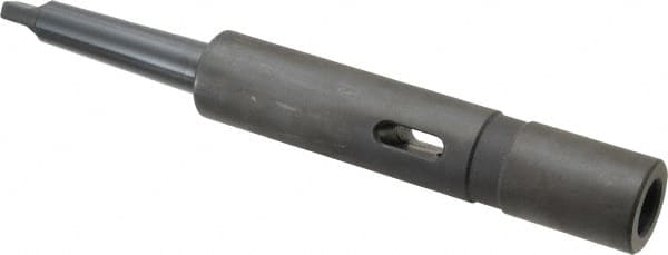 Collis Tool - MT2 Inside Morse Taper, MT2 Outside Morse Taper, Extension Morse Taper to Morse Taper - 9-3/16" OAL, Steel - Exact Tooling