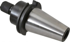 Collis Tool - CAT50 Taper Shank Tension & Compression Tapping Chuck - #0 to 9/16" Tap Capacity, 4" Projection, Size 1 Adapter, Quick Change - Exact Tooling