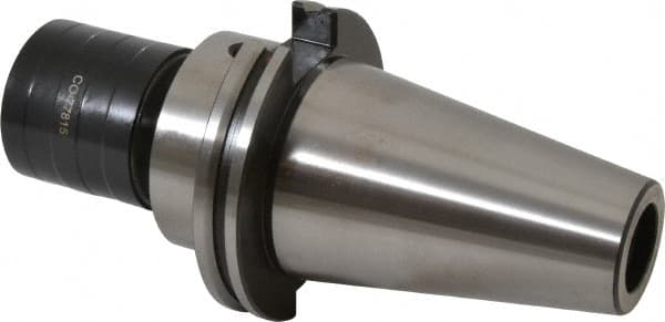 Collis Tool - CAT50 Taper Shank Tension & Compression Tapping Chuck - #0 to 7/8" Tap Capacity, 4.89" Projection, Size 2 Adapter, Quick Change - Exact Tooling